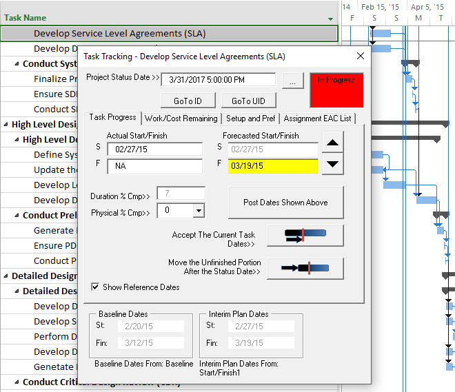 SSI Tools for Microsoft Project Status Tool