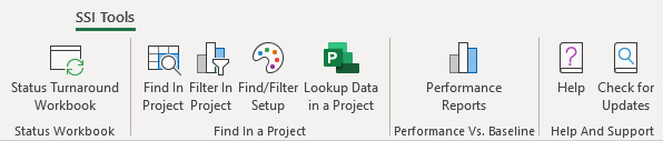 SSI Tools for Microsoft Excel Ribbon
